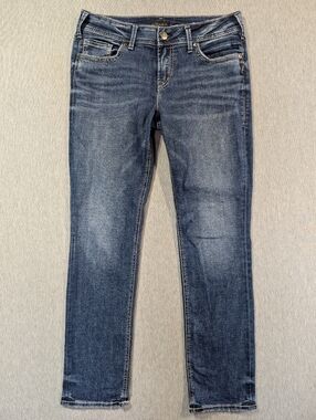 Silver Jeans Elyse Straight Women's 29 X 32 Medium Blue